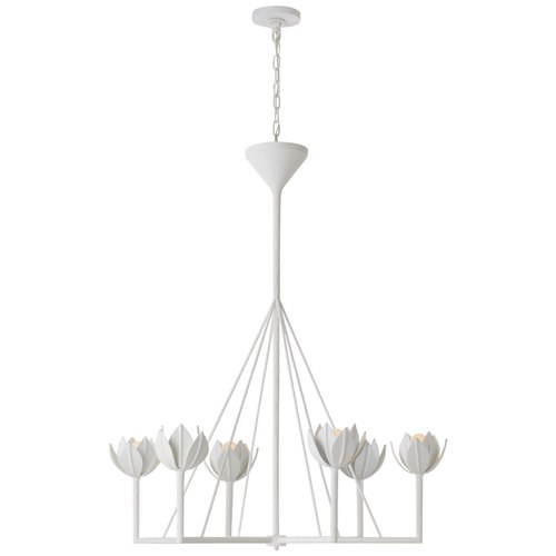Plaster White Julie Neill Alberto Large Single-Tier Chandelier