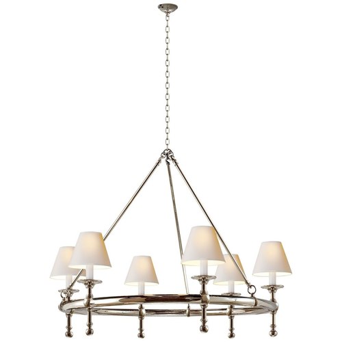 Polished Nickel E. F. Chapman Classic Ring Chandelier