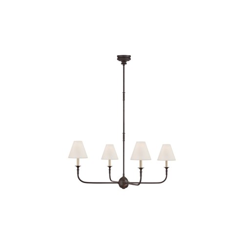 Aged Iron / Ebonized Oak Thomas O'Brien Piaf Large Chandelier