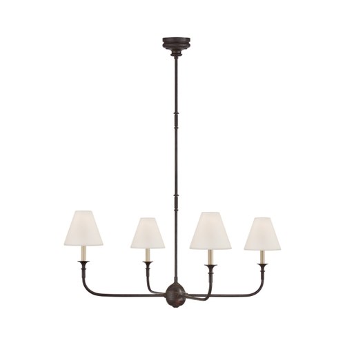 Aged Iron / Ebonized Oak Thomas O'Brien Piaf Large Chandelier