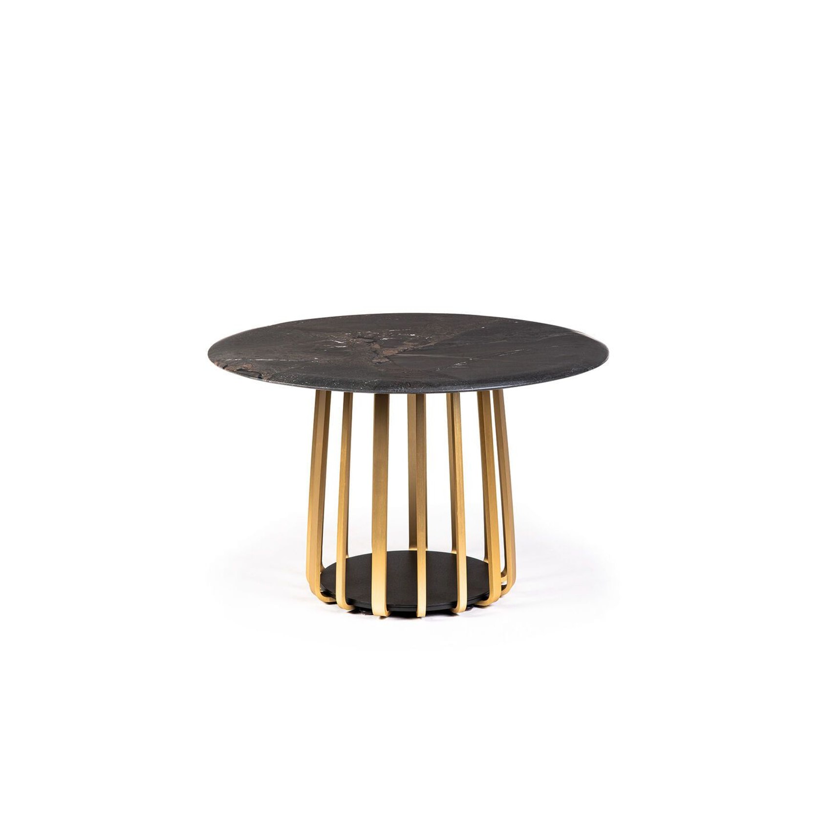 Janua | Bc 09 Basket Coffee Table Round | Stone + Brass | ArchiPro AU