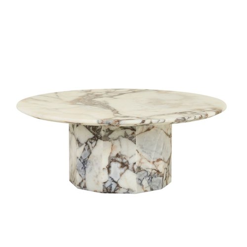 Matt Ocean Marble Atlas Decagon Coffee Table