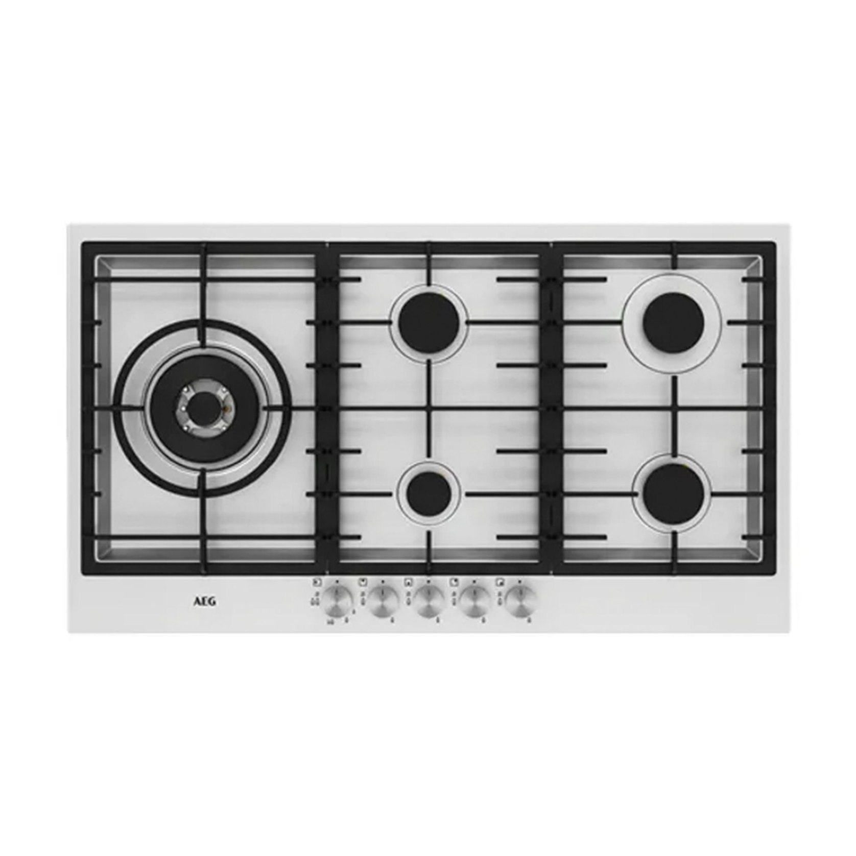 AEG 90cm 5 Burner Gas Cooktop Stanless Steel ArchiPro AU