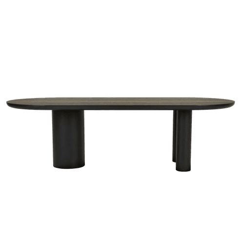 Matte Black Oak Soren Liv | Seb Oval Dining Table (8 & 10 Seater)