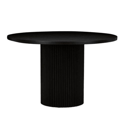 Matte Black Soren Liv | Benjamin Ripple 120 Dining Table - 4 Seater