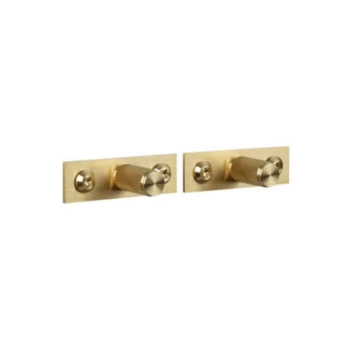 Brass Buster+Punch Linear Plate Knob Set
