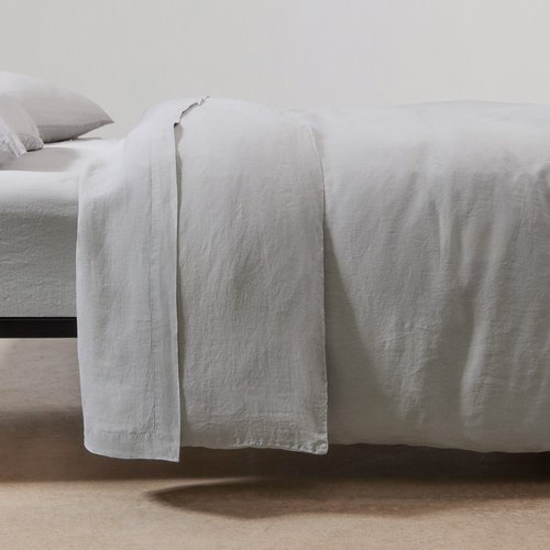 Ash Belgian Linen Duvet Covers