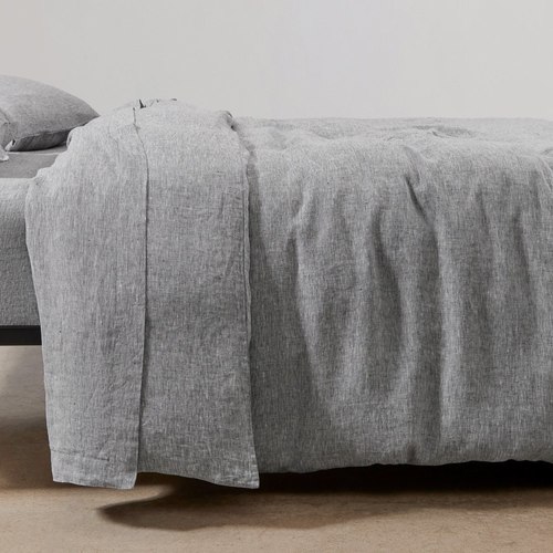 Marl Grey Belgian Linen Duvet Covers