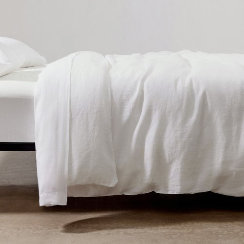 White Belgian Linen Duvet Covers