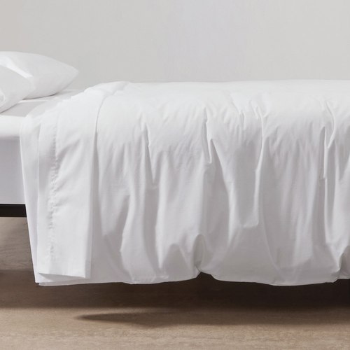 White Cotton Percale Duvet Covers