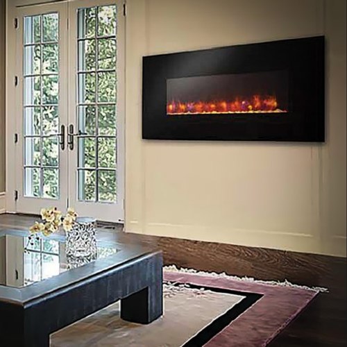 Black GE Linear Wall Mounted | Electric Fireplace