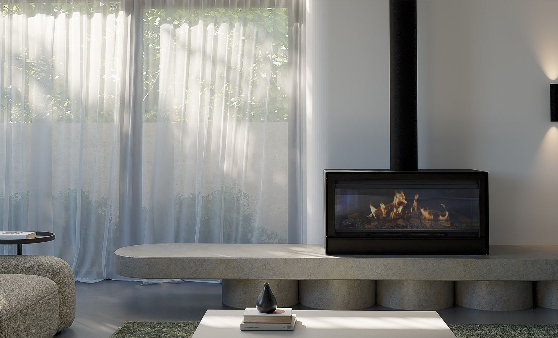 Escea LEFS1000 Freestanding Holographic Electric Fire