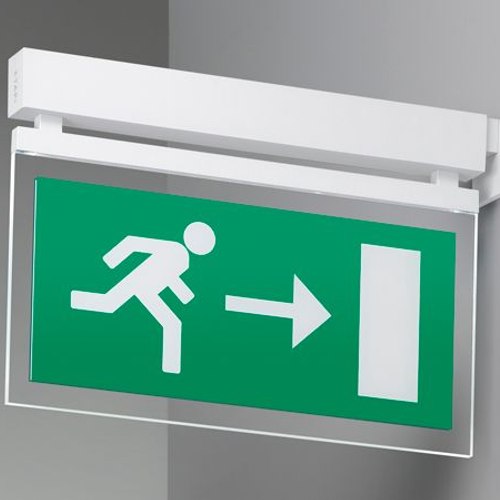 White RAL9003 K9 Architectural Exit Light