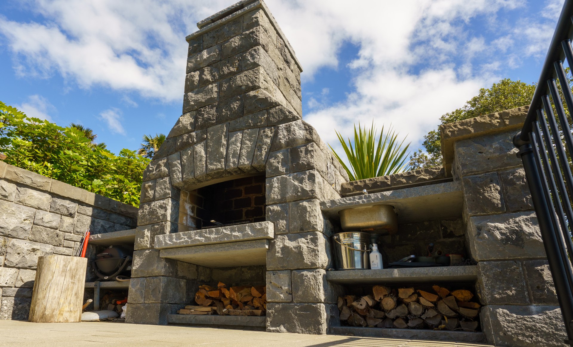 Stone Fireplaces & Chimneys