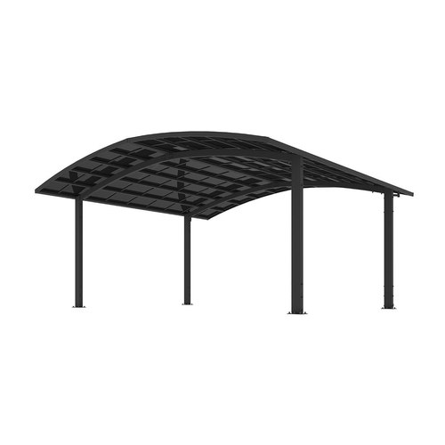 Black / Dark Grey Two Car Double Carport 560 x 550 x 316cm
