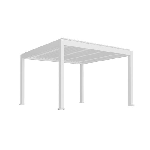 White Tasman Motorised Freestanding Louvre Roof