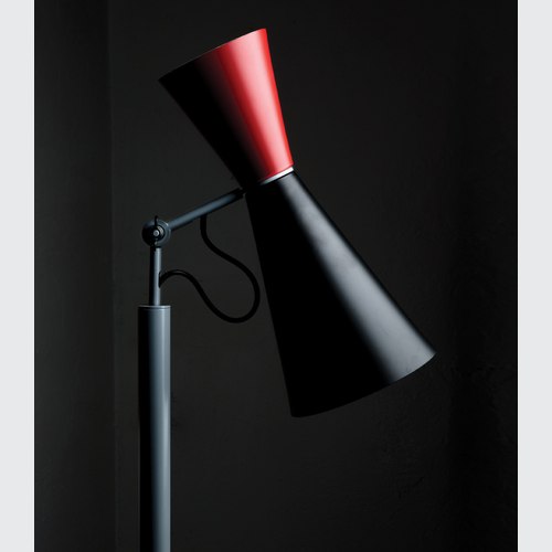 Black/Red Parliament Floor Lamp