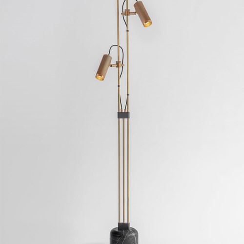 Antique Brass Spot Floor Lamp