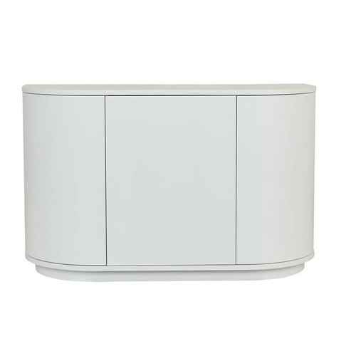 White Grain Ash Oberon Crescent Storage Unit