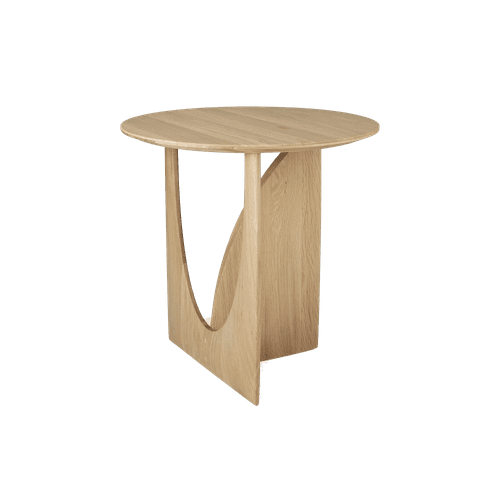 Natural Oak Ethnicraft | Oak Geometric Side Table
