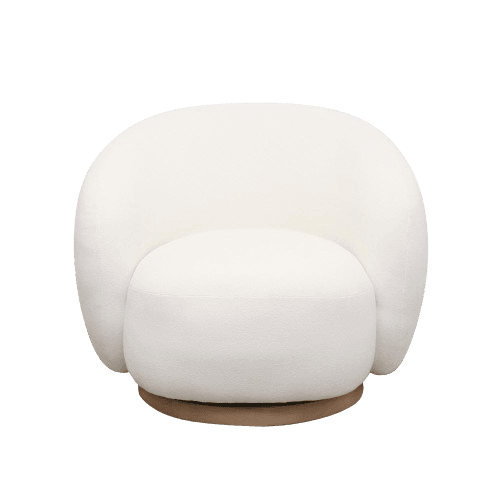 Cream Aran Swivel Chair