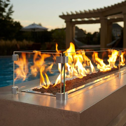 Silver Custom Gas Fire Pits
