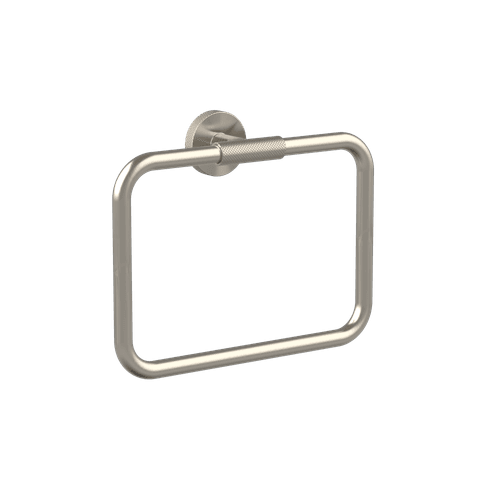 Brushed Nickel Motivo Knurled Towel Ring