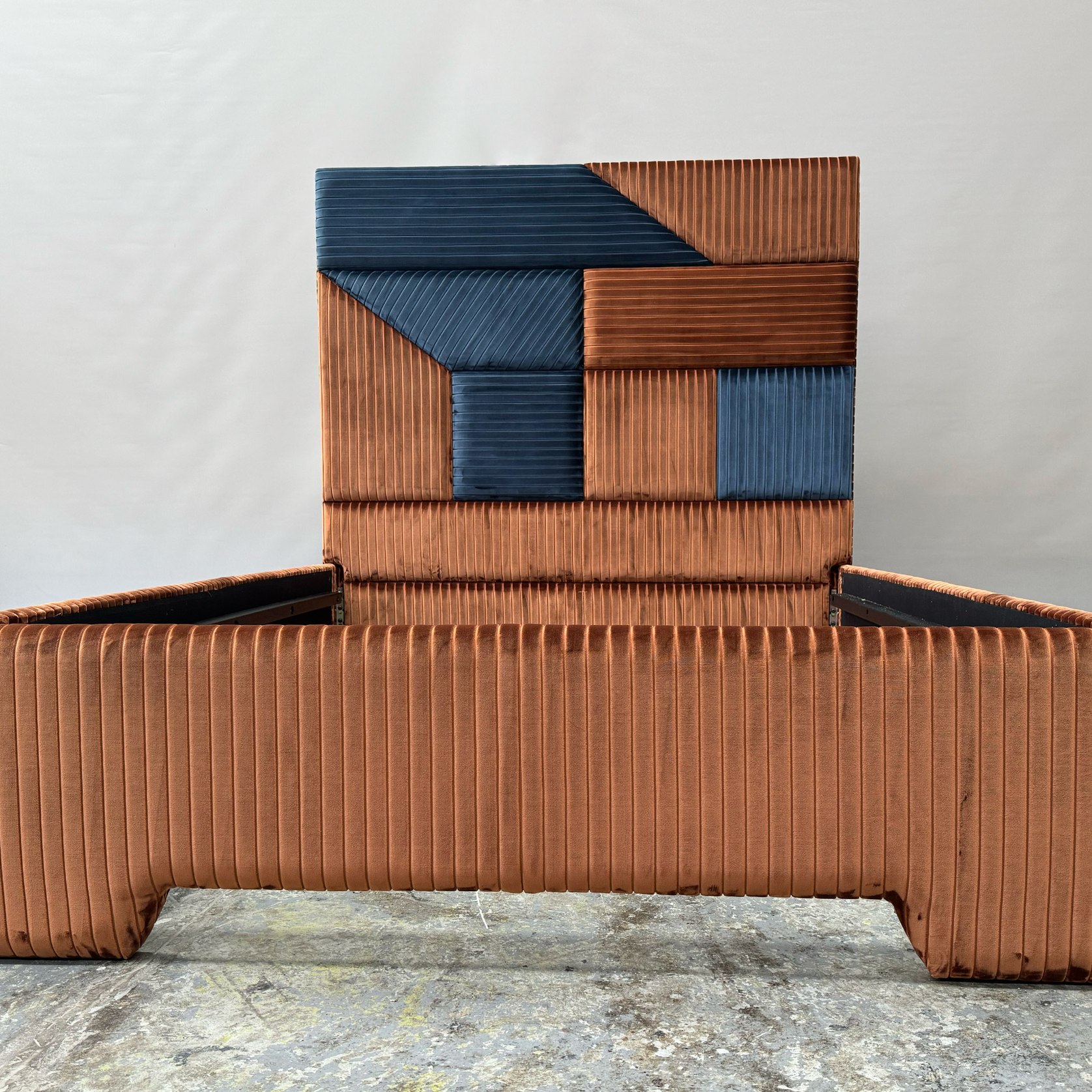 Geometric Bed Head in Orange ArchiPro AU