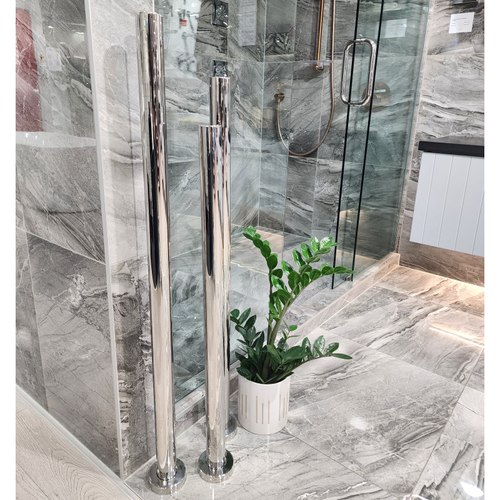 Chrome Code Pure Freestanding Heated Towel Rail 1100mm