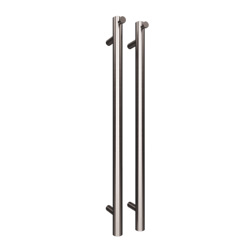 Brushed Nickel Polo Vertical Towel Rail - 1100mm