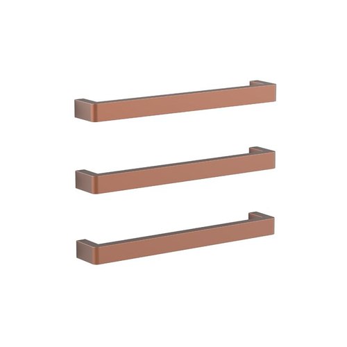 Brushed Copper Vera Rounded Heated Towel Bar - 432mm