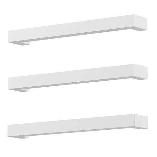 Matte White Largo Square Heated Towel Rail - 432mm