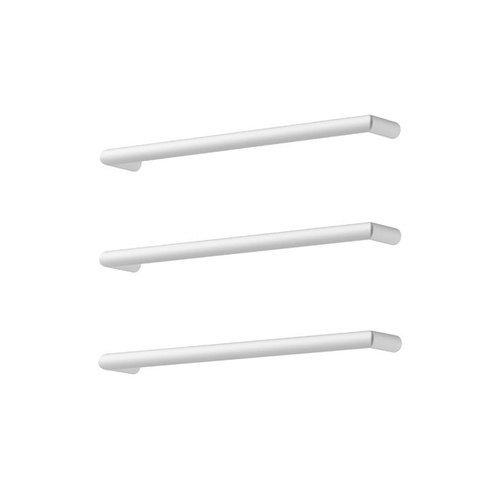 Matte White Toro Round Heated Towel Rail - 432mm