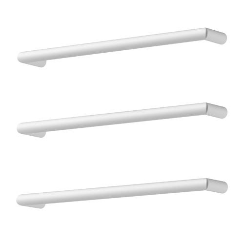 Matte White Toro Round Heated Towel Rail - 432mm