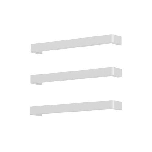 Matte White Vera Rounded Heated Towel Bar - 632mm