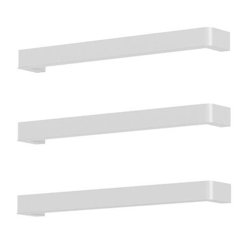 Matte White Vera Rounded Heated Towel Bar - 632mm