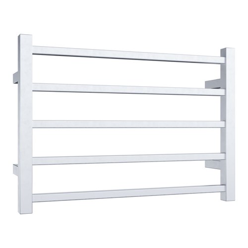 Brushed Nickel Quadro 5-Bar Heated Towel Rail - 600mm