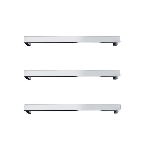 Chrome Largo Square Heated Towel Rail - 432mm