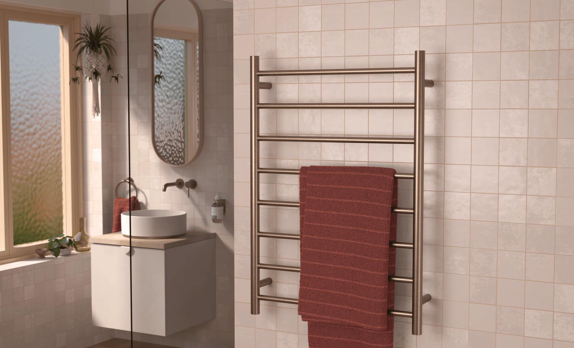 Liano II Heated Towel Ladder
