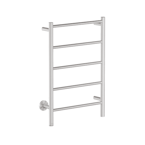 Brushed Stainless Steel NATURAL 5 Bar 500mm Straight Heated Towel Rail with PTSelect Switch