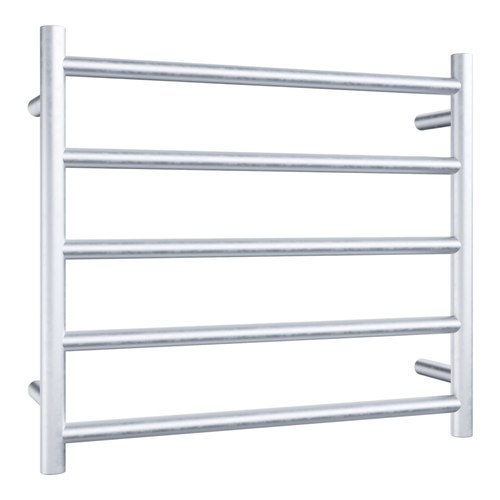 Brushed Nickel Evoke 5-Bar Heated Towel Rail - 600mm