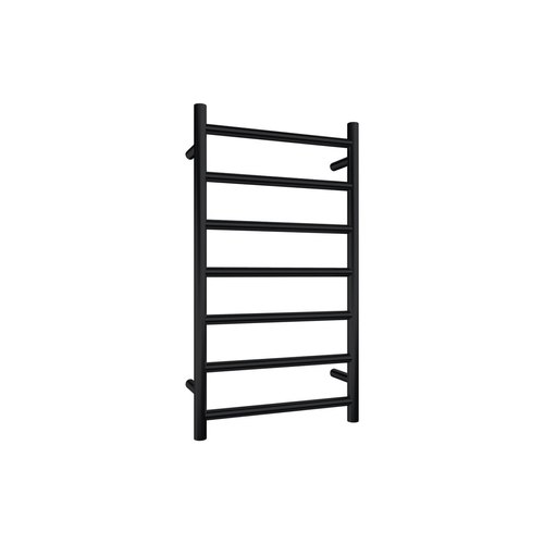 Black Evoke 7-Bar Heated Towel Rail - 450mm