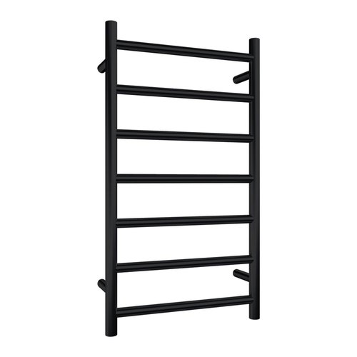 Black Evoke 7-Bar Heated Towel Rail - 450mm