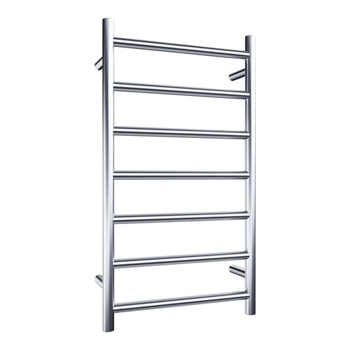 Brushed Nickel Evoke 7-Bar Heated Towel Rail - 450mm