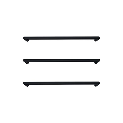 Black Toro Round Heated Towel Rail - 632mm