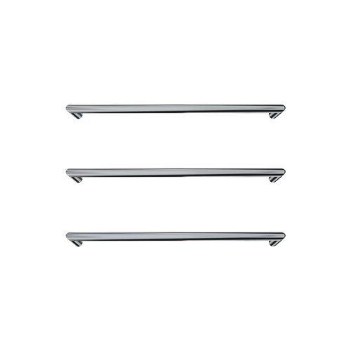 Brushed Nickel Toro Round Heated Towel Rail - 632mm