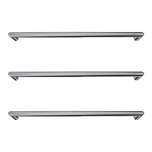 Brushed Nickel Toro Round Heated Towel Rail - 632mm