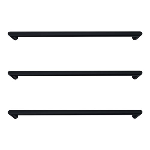 Black Toro Round Heated Towel Rail - 432mm