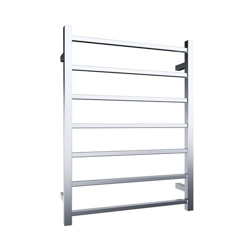 Chrome Quadro 7-Bar Heated Towel Rail - 600mm