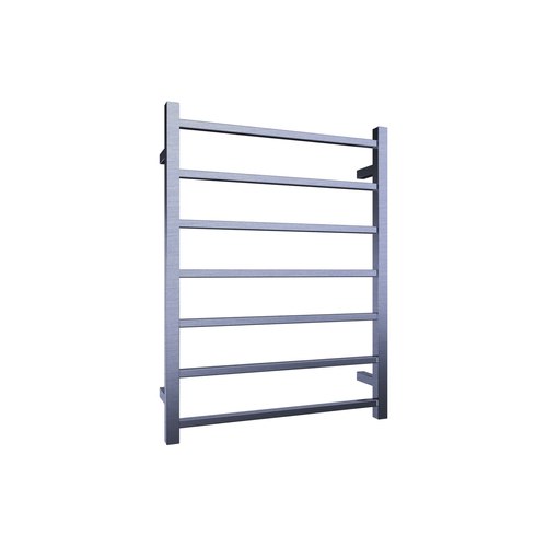 Gunmetal Quadro 7-Bar Heated Towel Rail - 600mm
